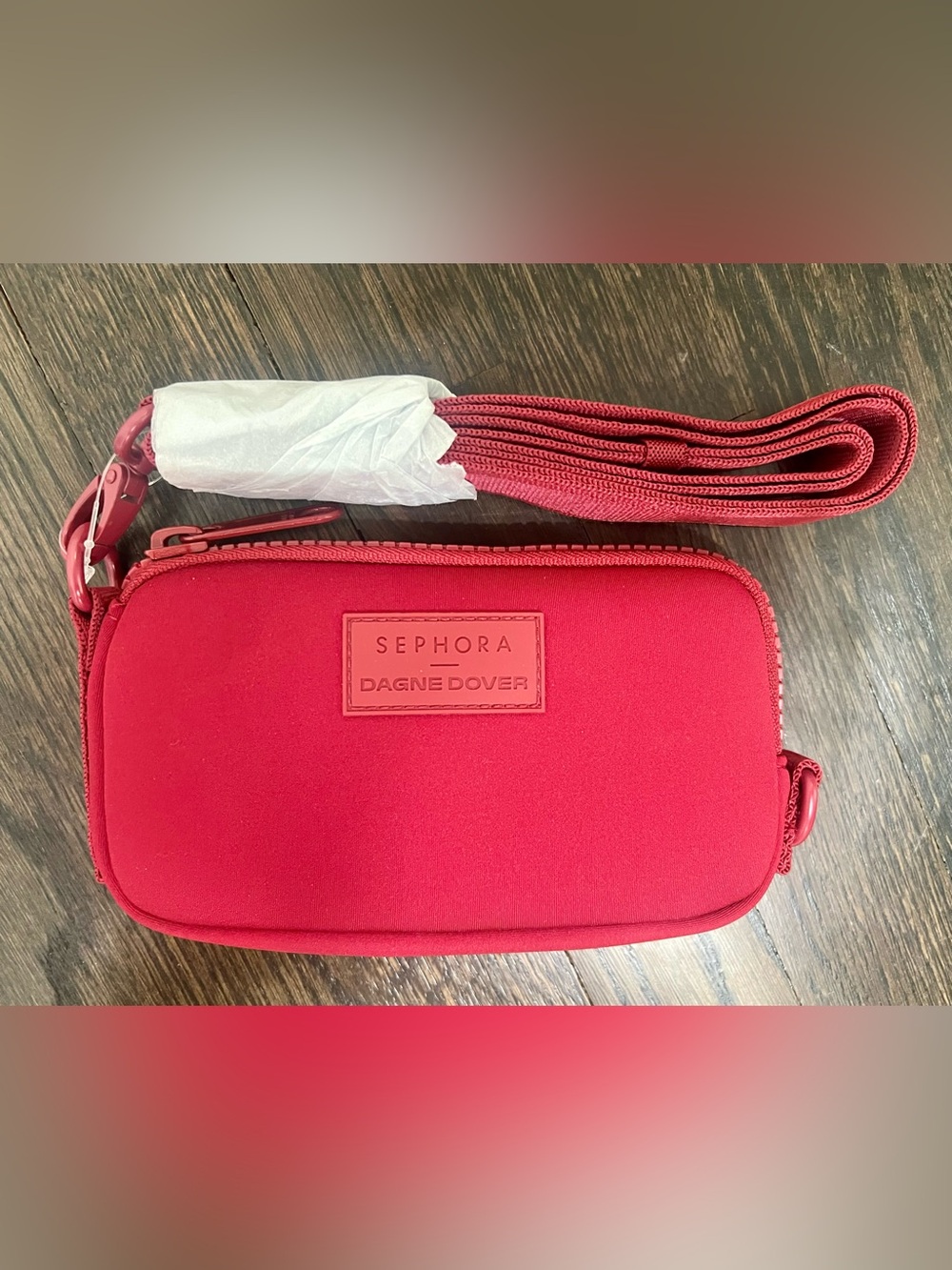 Sephora x Dagne Dover Neoprene Crossbody Belt Bag Cosmetic Case NWT